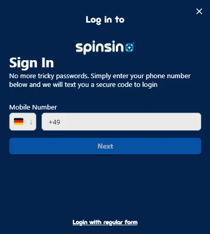 Spinsino Casino Login